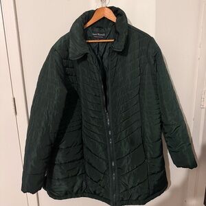 Jason Maxwell Women's Dark Green Quilted Puffer Jacket